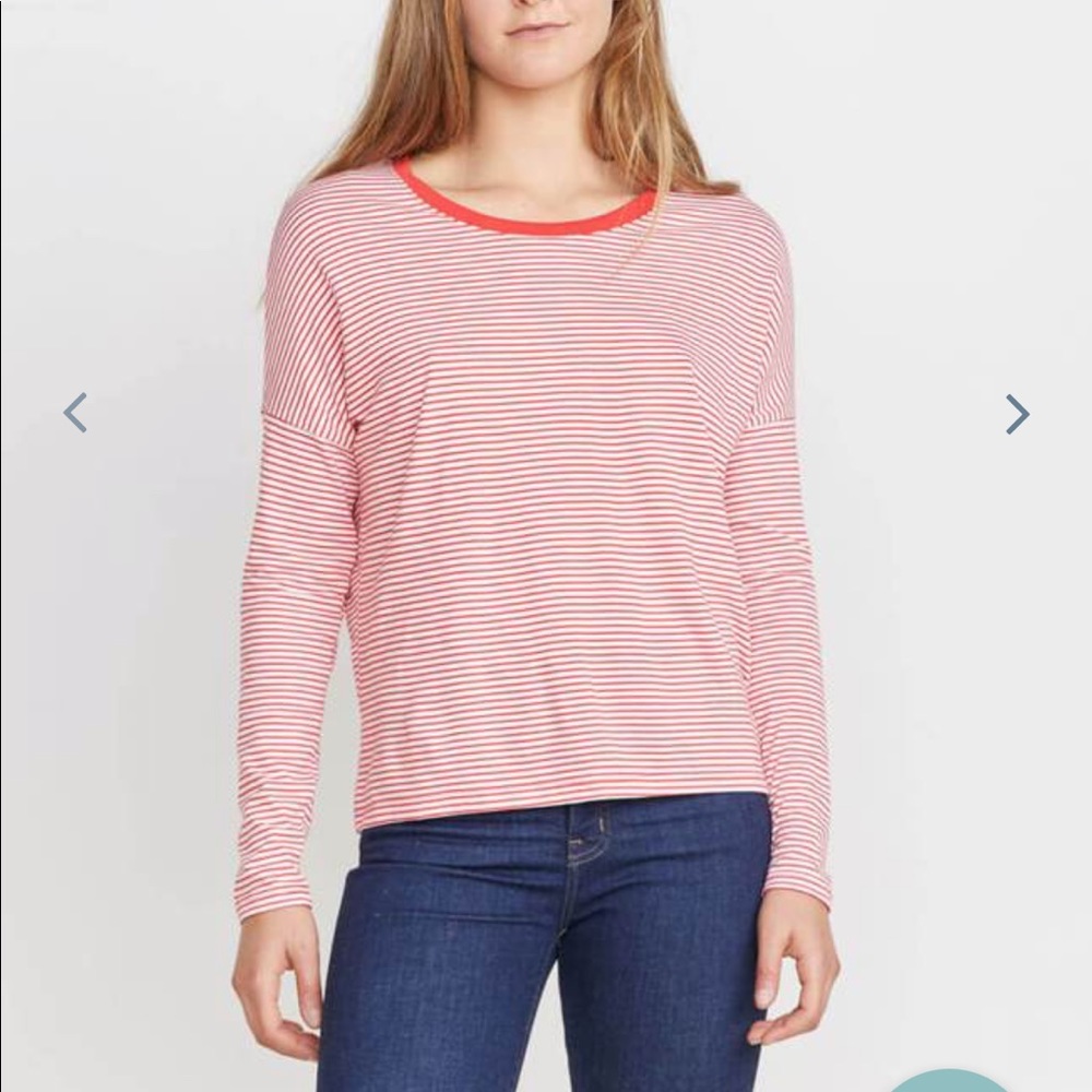 Marine Layer Supima Cotton Red Striped Shirt